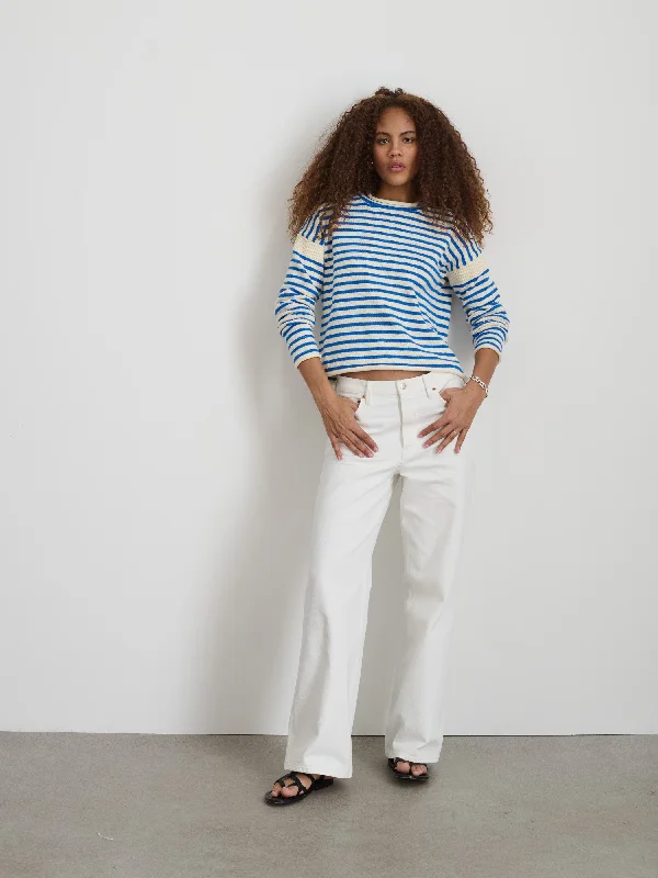 Mariner Striped Rollneck Sweater in Cotton