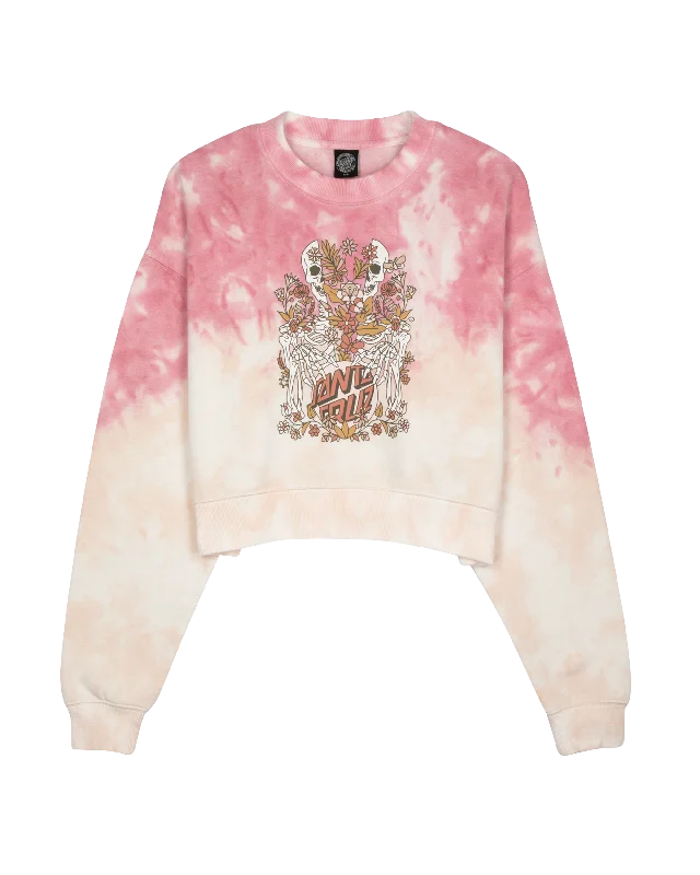 Sage Front Sweatshirt in Pink Dip Dye