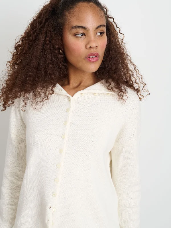 Taylor Rollneck Cardigan in Cotton Cashmere