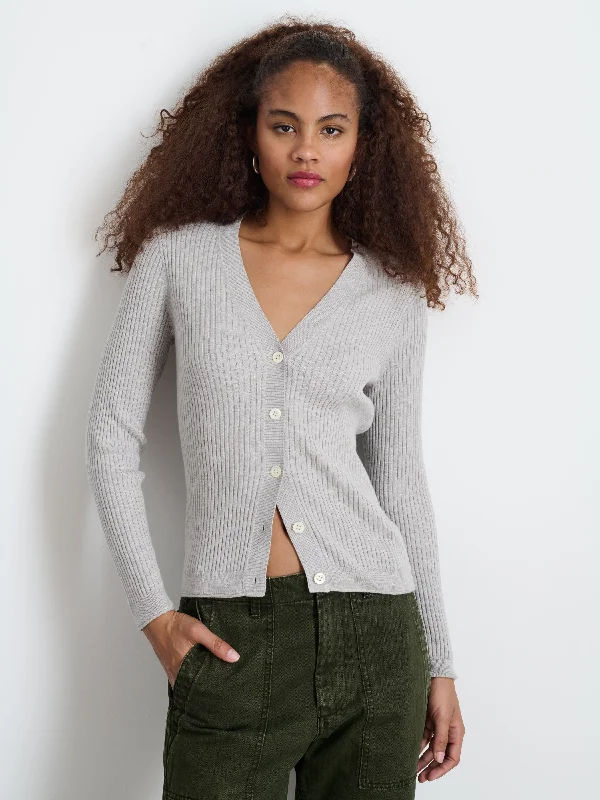 V-Neck Ribbed Cardigan