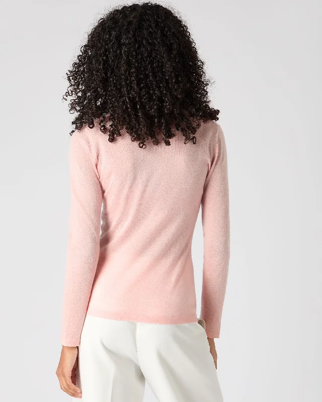 Women's Imogen Superfine Cashmere V Neck Sweater Blush Pink