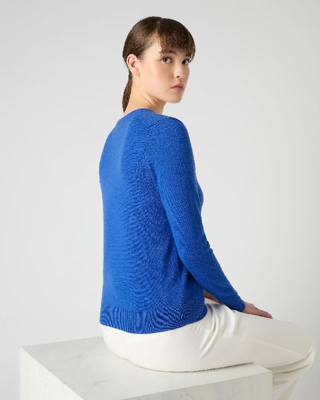 Women's Phoebe V Neck Cashmere Sweater Sonic Blue