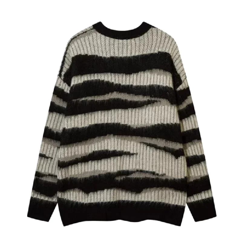 Women's Vintage Mohair Striped Sweater