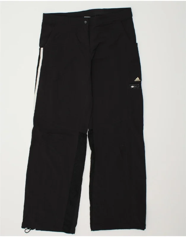 ADIDAS Womens Clima 365 Tracksuit Trousers UK 14 Large Black Polyester