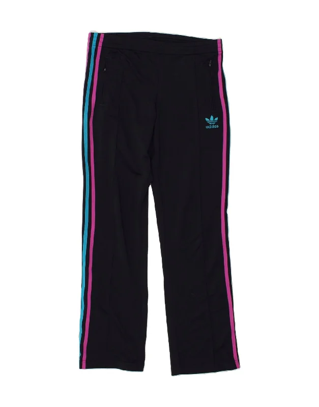 ADIDAS Womens Tracksuit Trousers UK 10 Small Navy Blue Polyester