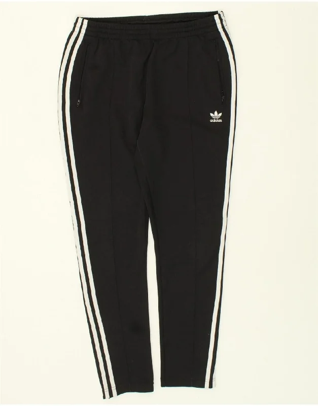 ADIDAS Womens Tracksuit Trousers UK 14 Medium Black Polyester