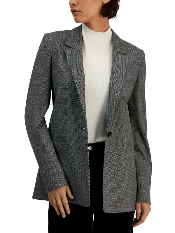 Agada Womens Textured Polyester One-Button Blazer