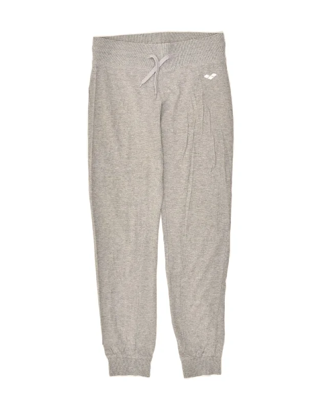 ARENA Womens Tracksuit Trousers Joggers UK 12 Medium Grey Cotton