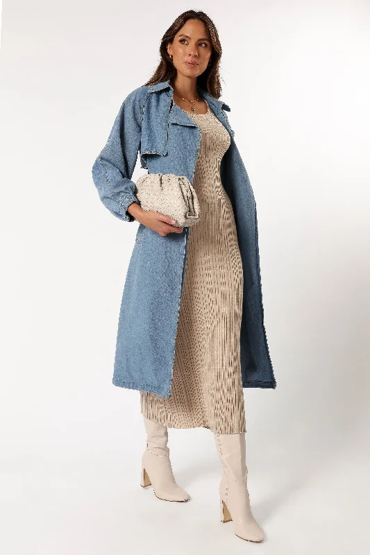 Ariana Trench Coat - Denim