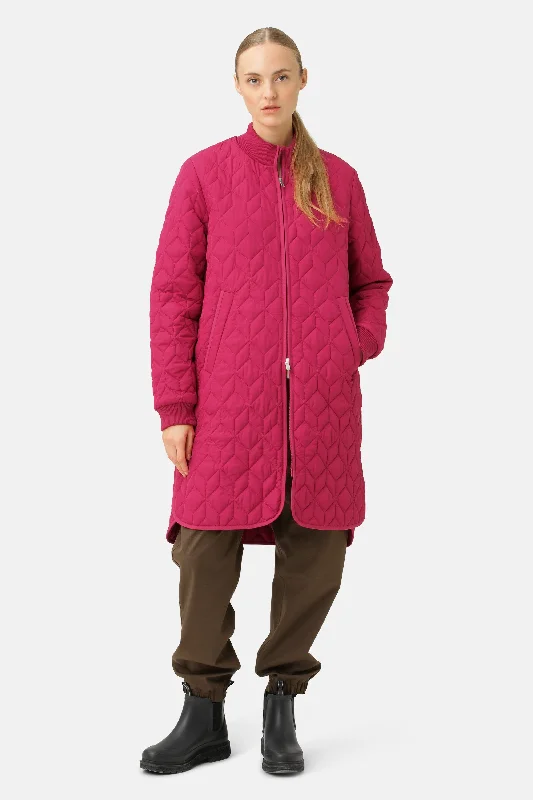 Padded Quilt Coat - Sangria