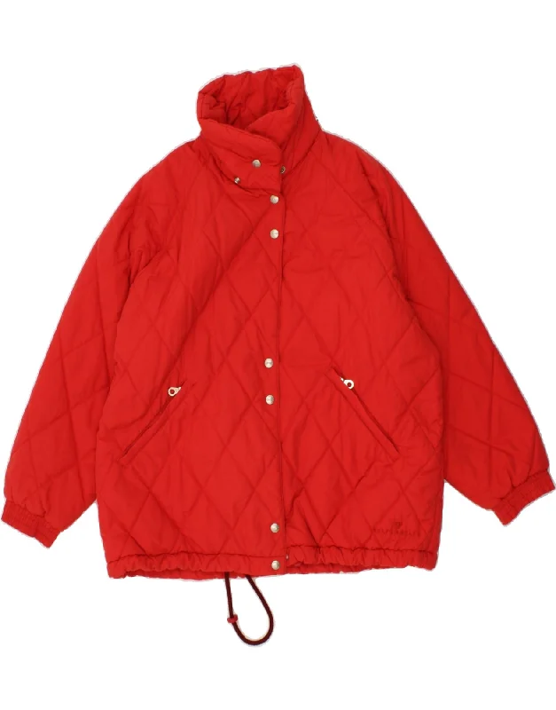 BELFE & BELFE Womens Padded Jacket IT 46 Large Red Nylon