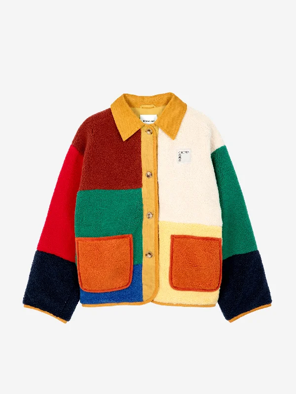 Bobo Choses Colour Block Sheepskin Jacket Multicolour