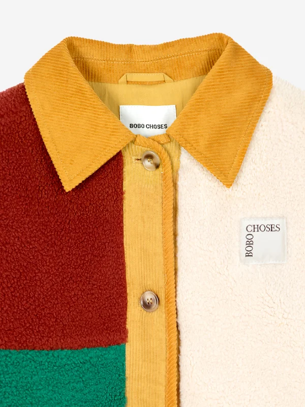 Bobo Choses Colour Block Sheepskin Jacket Multicolour