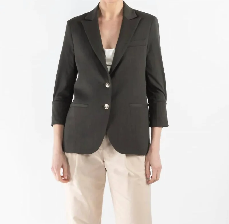 Boyfriend Blazer In Military