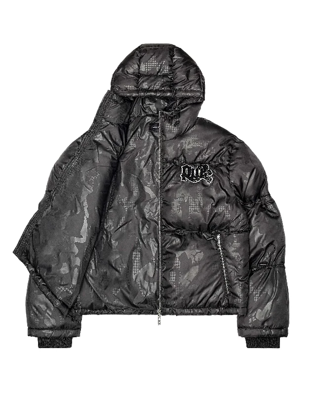 Black Camo Puffer Jacket 2.0