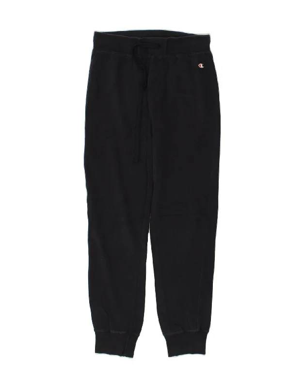 CHAMPION Womens Tracksuit Trousers Joggers UK 6 XS Navy Blue Cotton