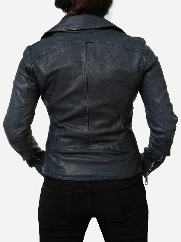 Daisy Vintage Style Retro Black Leather Jacket