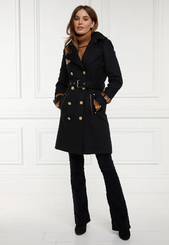 Marlborough Trench Coat - Black Tan