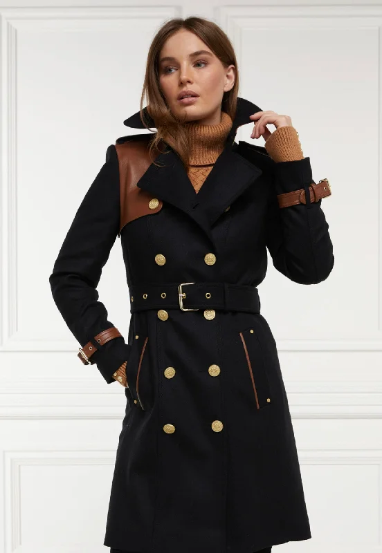 Marlborough Trench Coat - Black Tan