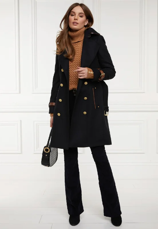 Marlborough Trench Coat - Black Tan