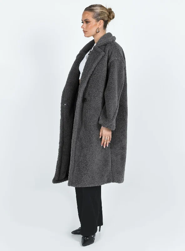 Kayland Teddy Coat Charcoal