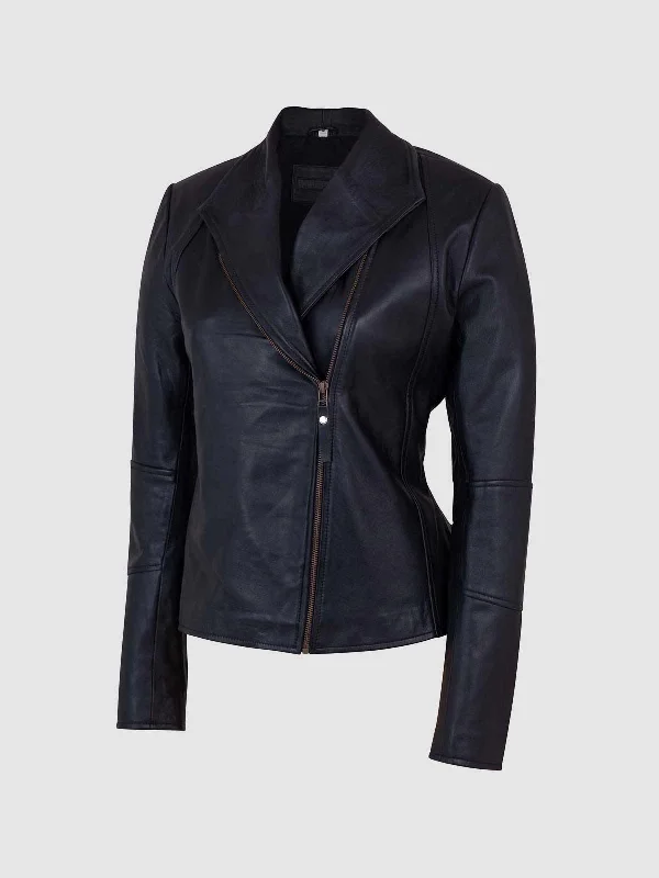 Slim Black Leather Jacket