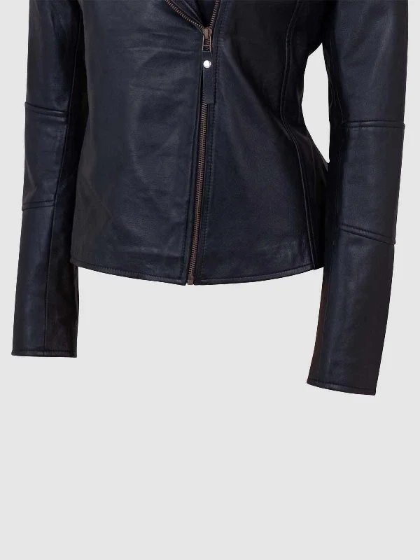 Slim Black Leather Jacket