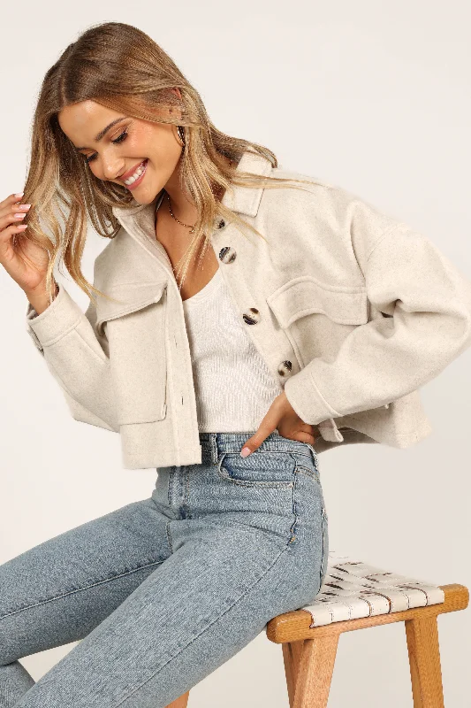 Liliana Double Pocket Jacket - Cream