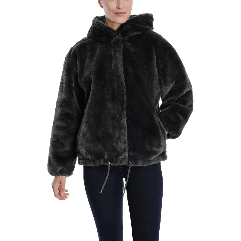 Lucky Brand Women's Soft Faux Fur Hooded Jacket