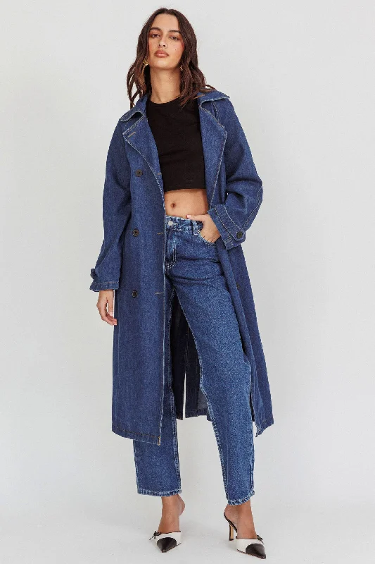 Nightshade Double Breasted Coat Denim