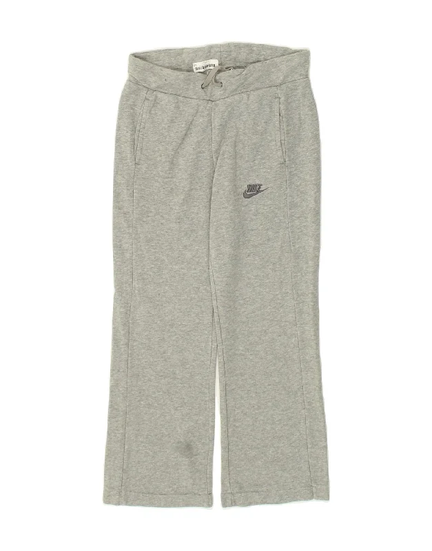 NIKE Womens Tracksuit Trousers UK 6 XS Grey Cotton