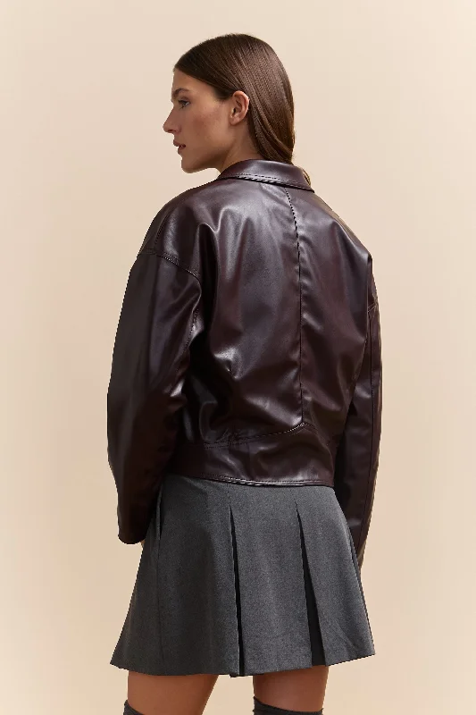 Oversized vegan leather perfecto