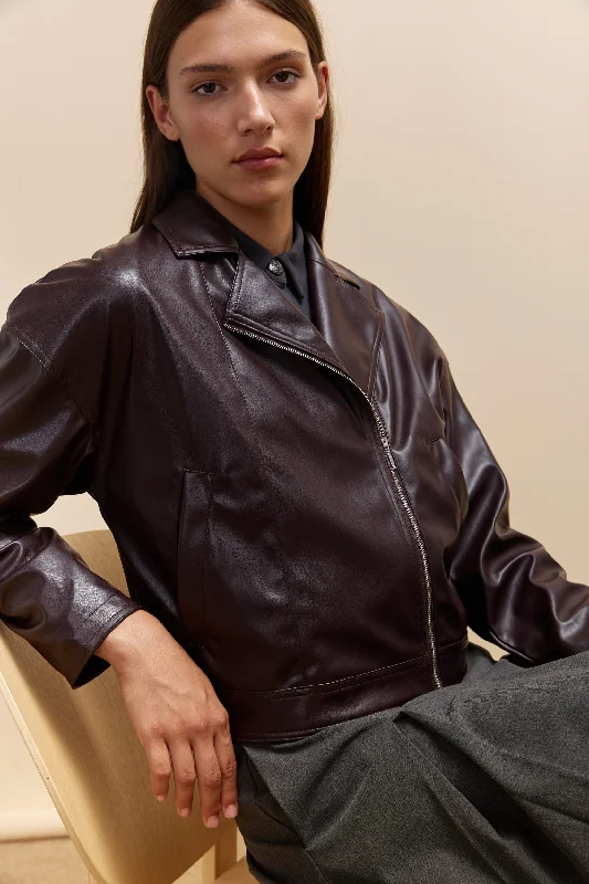 Oversized vegan leather perfecto