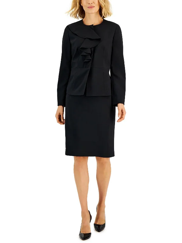 Petites Womens 2PC Polyester Skirt Suit