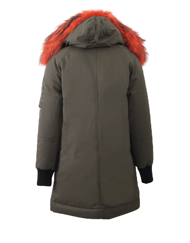 Puffer Coat With Fur Collar