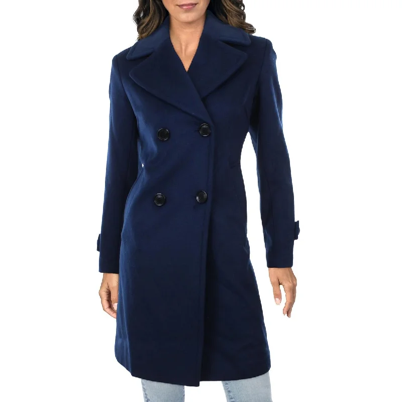 Sam Edelman Double Breasted Wool Blend Twill Coat