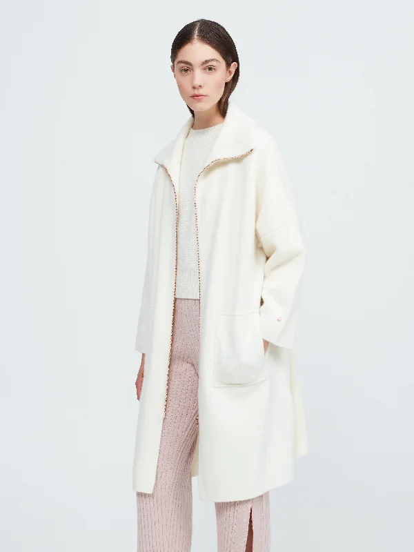 The Movers Cashmere Coat - Winter White