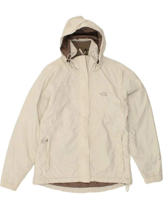 THE NORTH FACE Womens Hooded Windbreaker Jacket UK 10 Small Beige Nylon