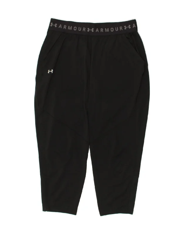 UNDER ARMOUR Womens Capri Tracksuit Trousers UK 14 Medium Black