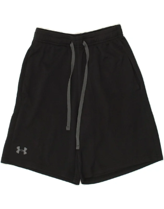 UNDER ARMOUR Womens Heat Gear Sport Shorts UK 8 Small Black Polyester