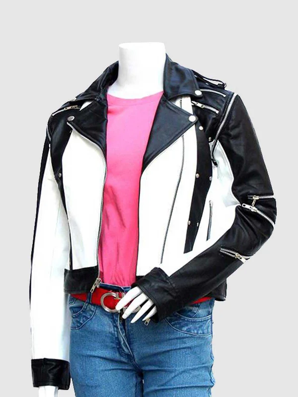 Black & White Leather Jacket