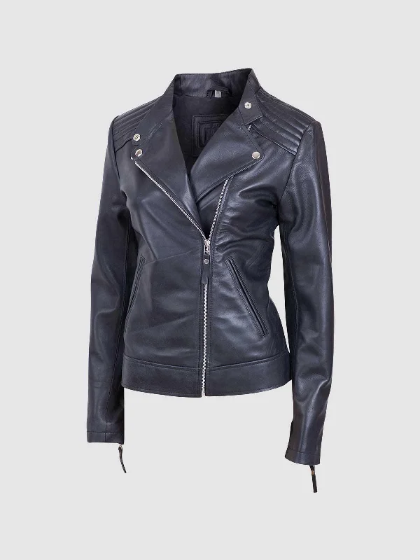 Black Leather Moto Jacket