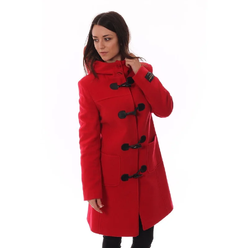 Women's Cashmere Duffle Coat in Red