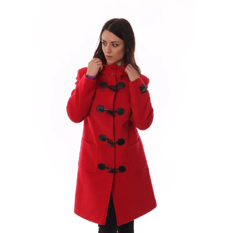 Women's Cashmere Duffle Coat in Red