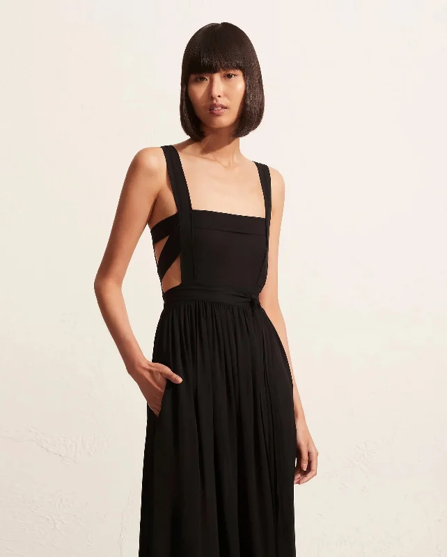 BANDAGE WRAP DRESS / BLACK