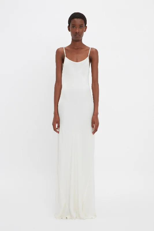 Floor-Length Cami Dress In Ivory