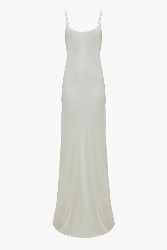 Floor-Length Cami Dress In Ivory