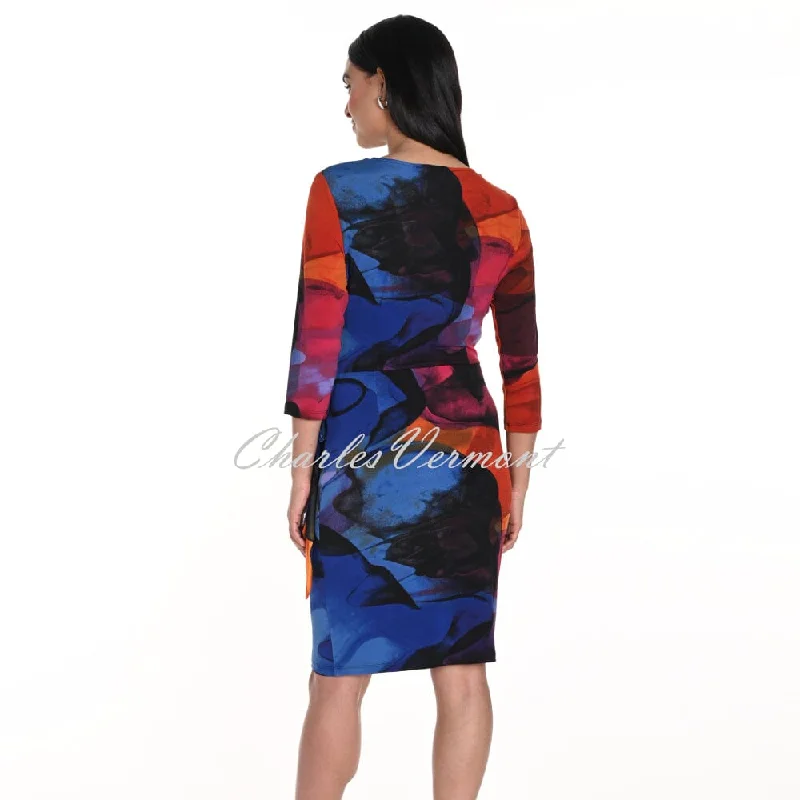 Frank Lyman Abstract Sunset Print Wrap Dress - Style 243135