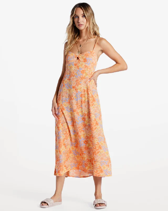 Last Sunset Midi Dress - Light Melon