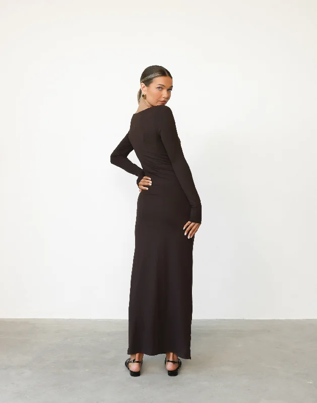 Natasha Maxi Dress (Chocolate)